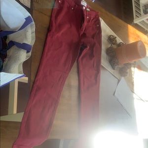 Burgundy Jeans